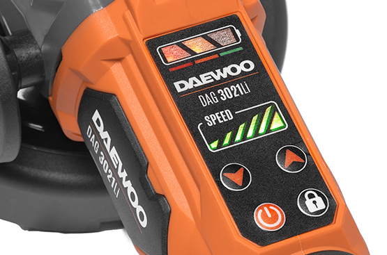 Battery angle grinder DAEWOO DAG 3021Li SET