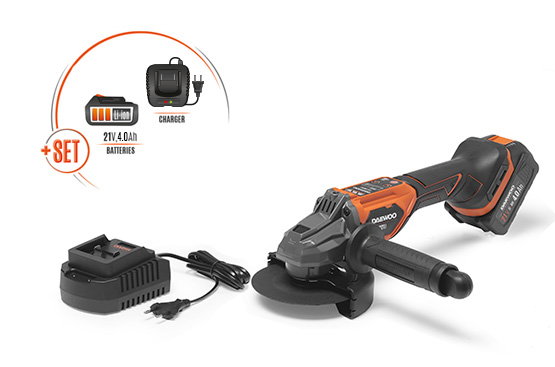 Battery angle grinder DAEWOO DAG 3021Li SET