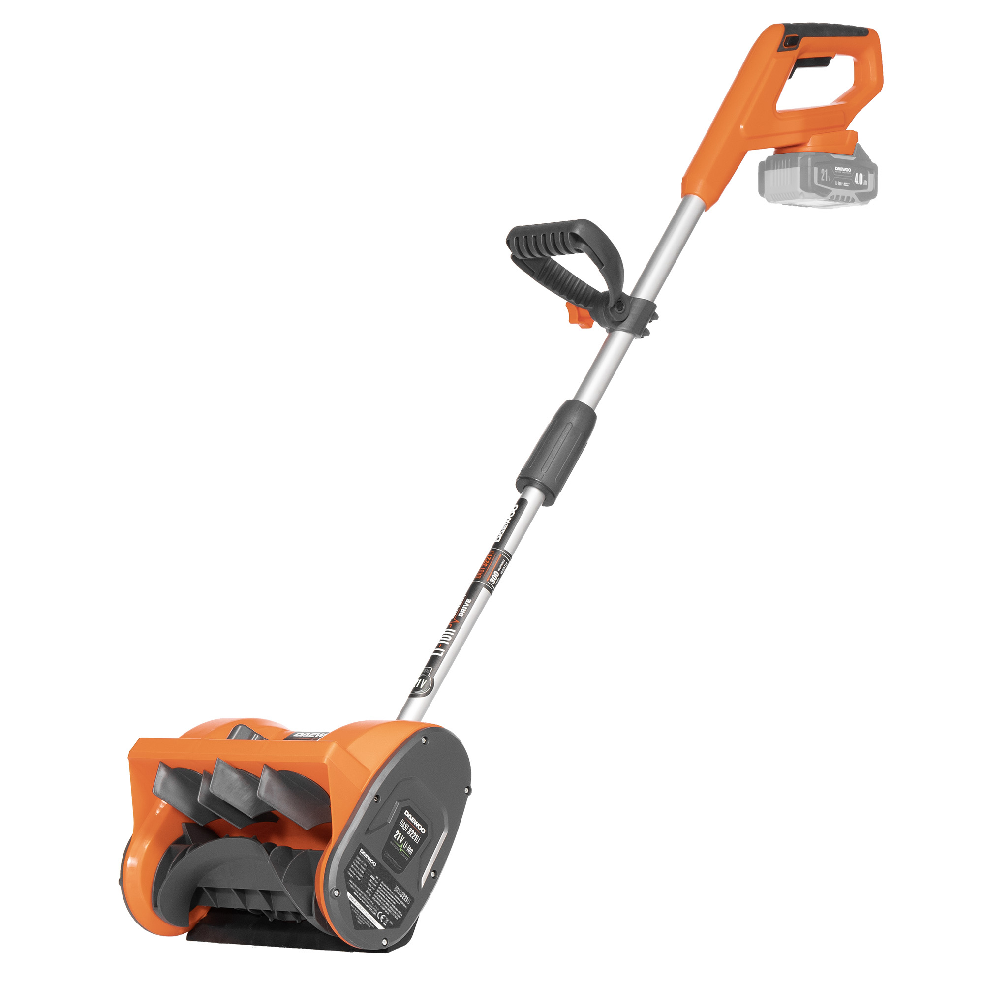 The snowplow is rechargeable DAST 3221Li