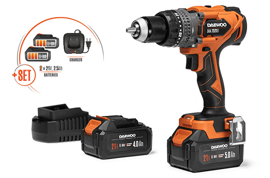 Cordless Drill DAEWOO DAA 7521Li SET